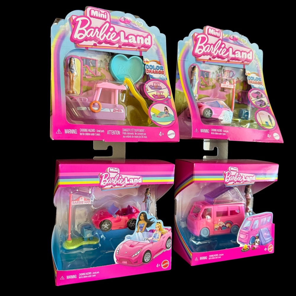 Mini BarbieLand Playsets Lot of 4 NWT - Picture 8 of 8